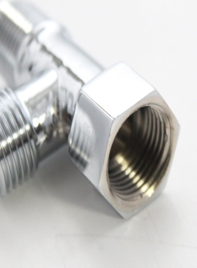 KINIK Chrome Plated Brass Tee Fitting Coupling with Male and Female Thread Connector Adapter (1/2 Inch) - Durable T-Type Pipe Connector for Water, Plumbing, and Industrial Applications - Image 3